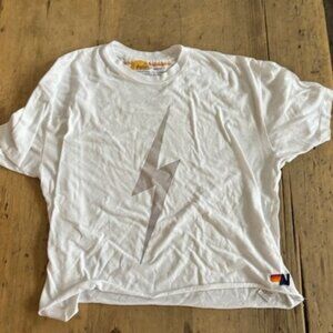 Aviator Nation White Tee Shirt Size Large